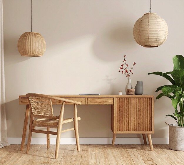 Hardwood flooring in modern office